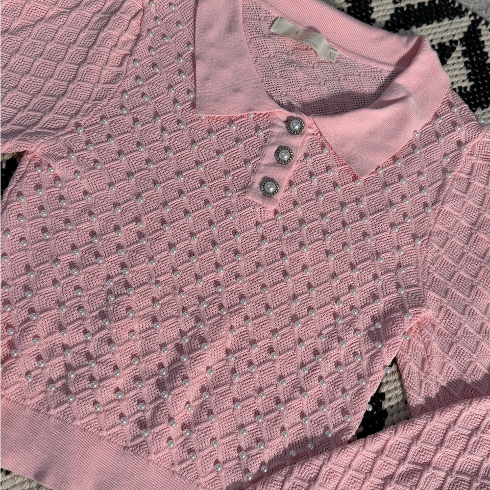 Pink Embellished Women's Blouse